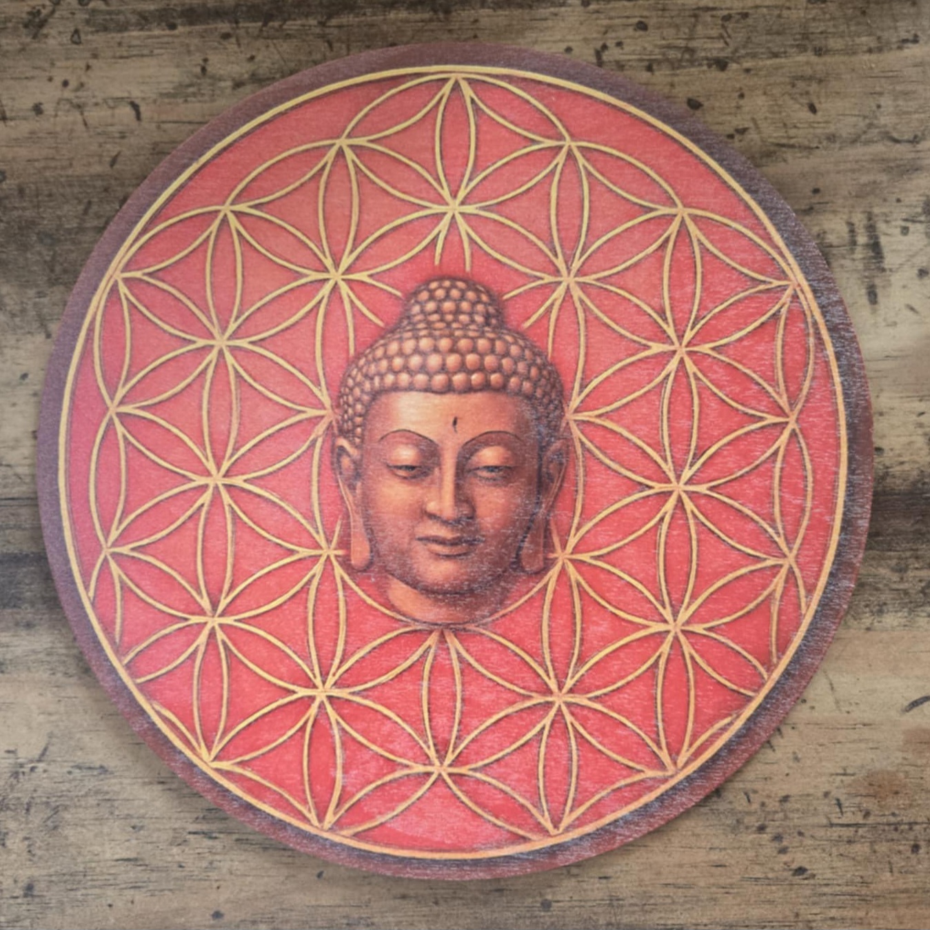 Planche Fleur de Vie - Bouddha