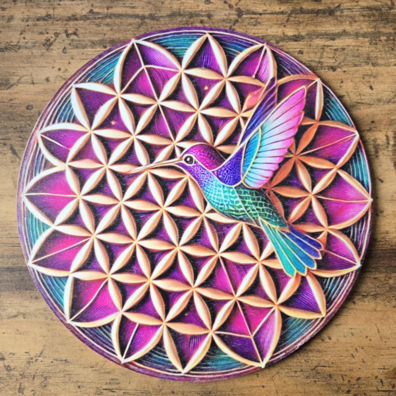 planche de recharge Fleur de vie colibri